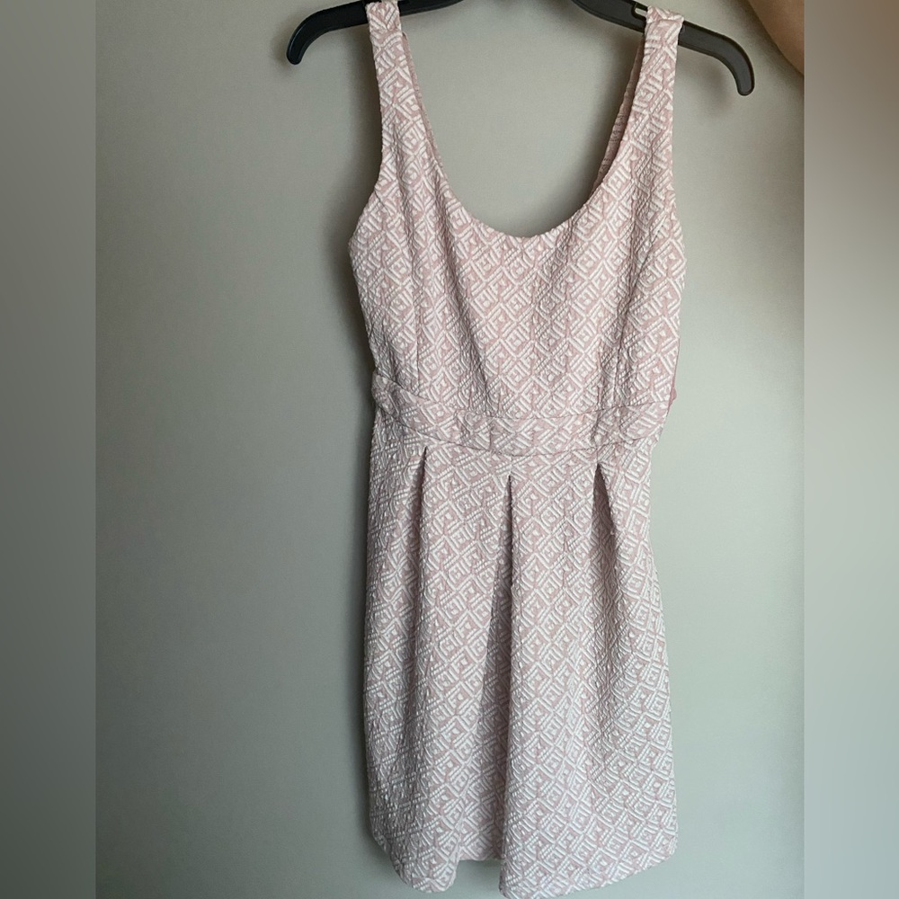 NWOT- Pink & White Stradivarius Mini Dress